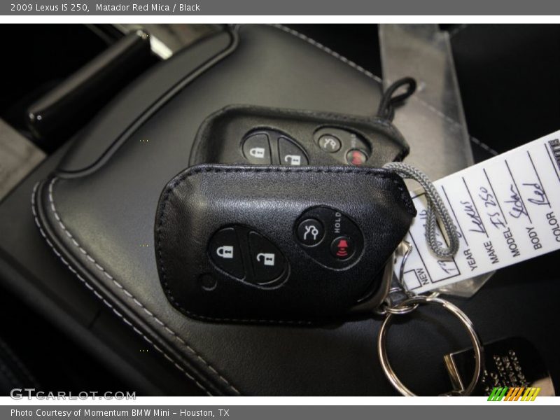 Matador Red Mica / Black 2009 Lexus IS 250