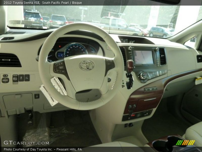 South Pacific Pearl / Bisque 2012 Toyota Sienna XLE