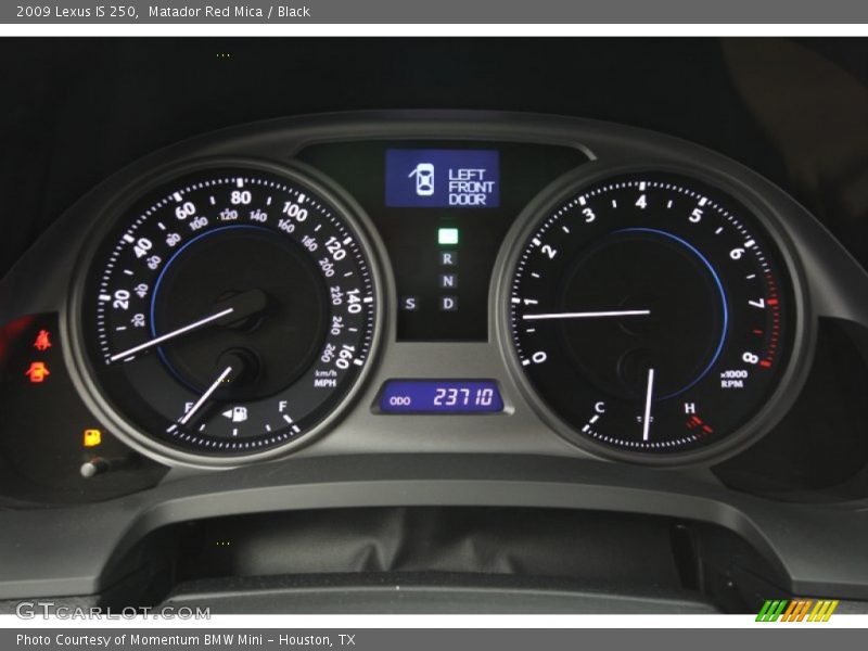 Matador Red Mica / Black 2009 Lexus IS 250