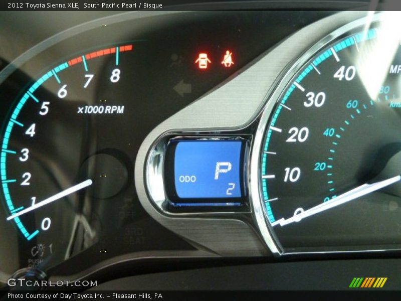 South Pacific Pearl / Bisque 2012 Toyota Sienna XLE