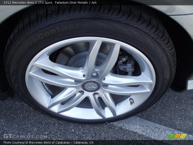 Palladium Silver Metallic / Ash 2012 Mercedes-Benz C 250 Sport