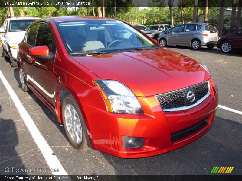 Lava Red / Charcoal 2011 Nissan Sentra 2.0 SR