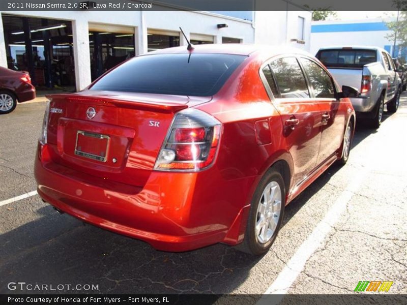 Lava Red / Charcoal 2011 Nissan Sentra 2.0 SR