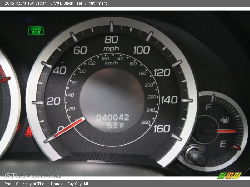 Crystal Black Pearl / Parchment 2009 Acura TSX Sedan