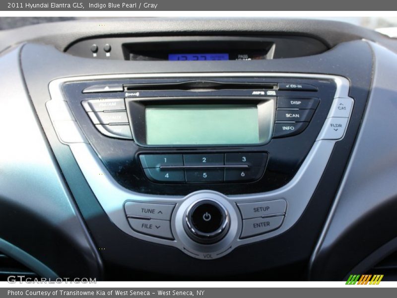 Indigo Blue Pearl / Gray 2011 Hyundai Elantra GLS