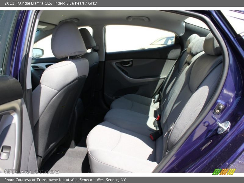 Indigo Blue Pearl / Gray 2011 Hyundai Elantra GLS