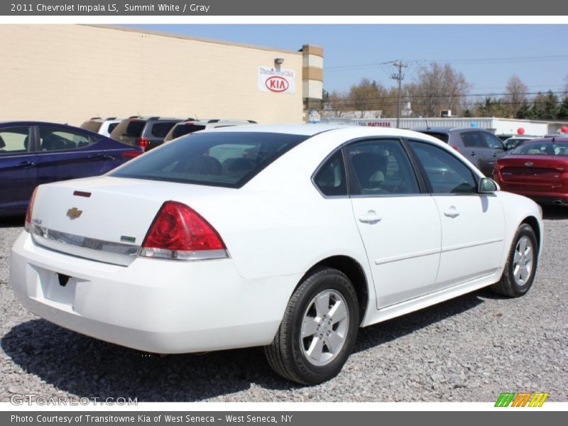 Summit White / Gray 2011 Chevrolet Impala LS