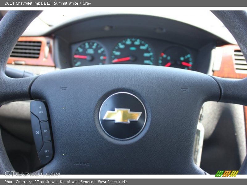 Summit White / Gray 2011 Chevrolet Impala LS