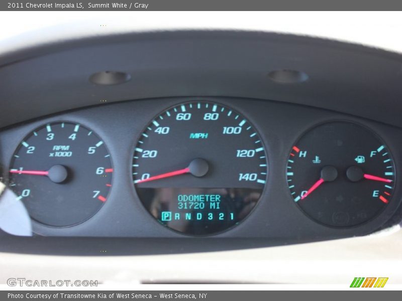 Summit White / Gray 2011 Chevrolet Impala LS