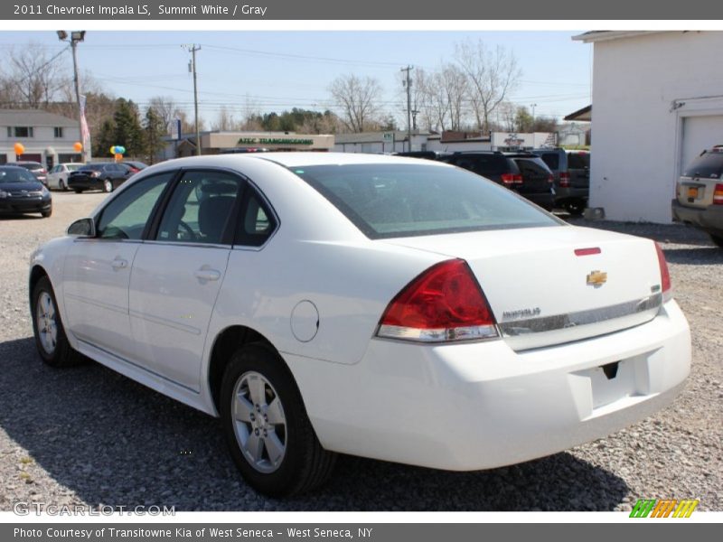 Summit White / Gray 2011 Chevrolet Impala LS