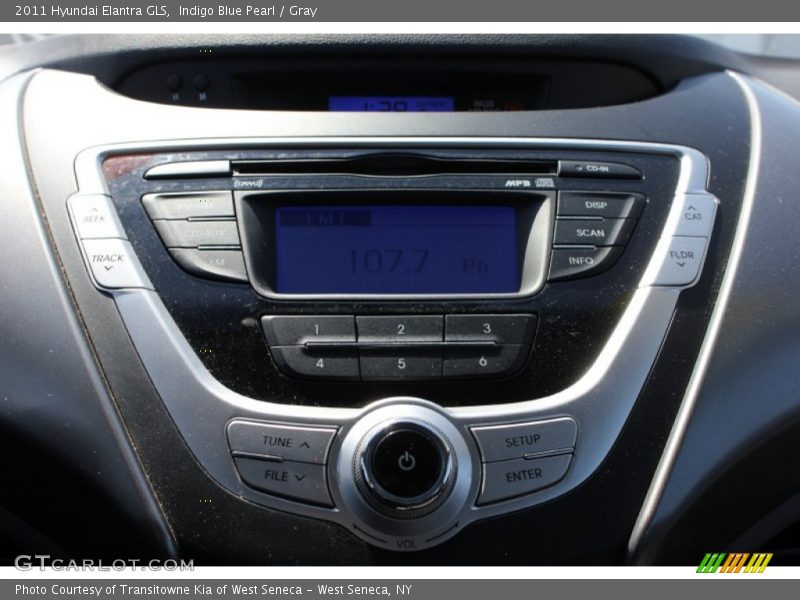 Indigo Blue Pearl / Gray 2011 Hyundai Elantra GLS