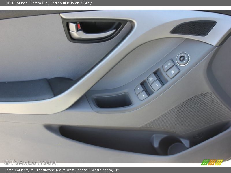 Indigo Blue Pearl / Gray 2011 Hyundai Elantra GLS