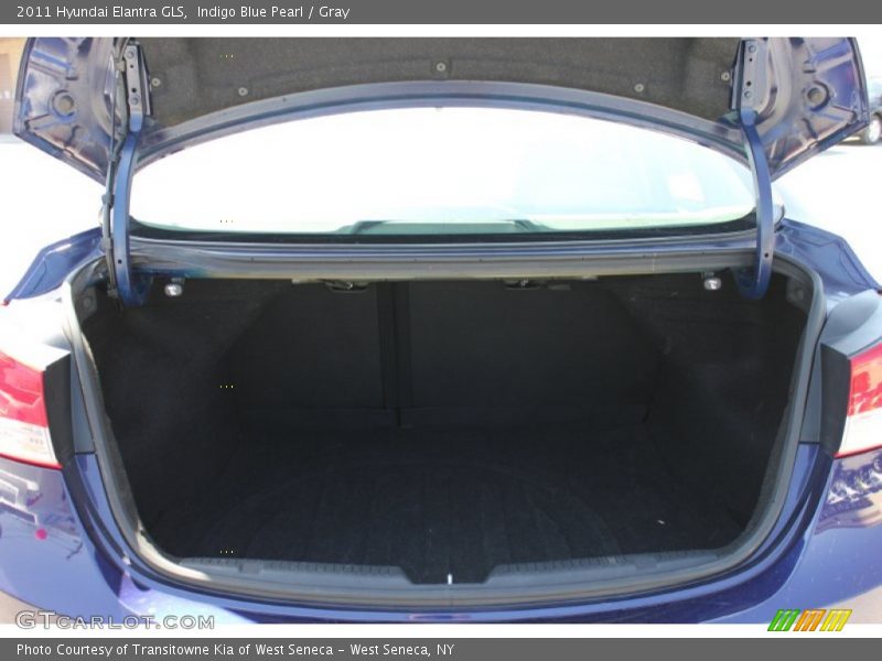 Indigo Blue Pearl / Gray 2011 Hyundai Elantra GLS