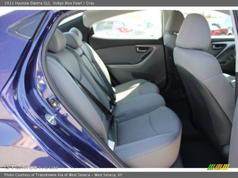 Indigo Blue Pearl / Gray 2011 Hyundai Elantra GLS