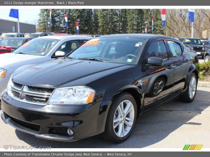 Black / Black/Red 2011 Dodge Avenger Mainstreet