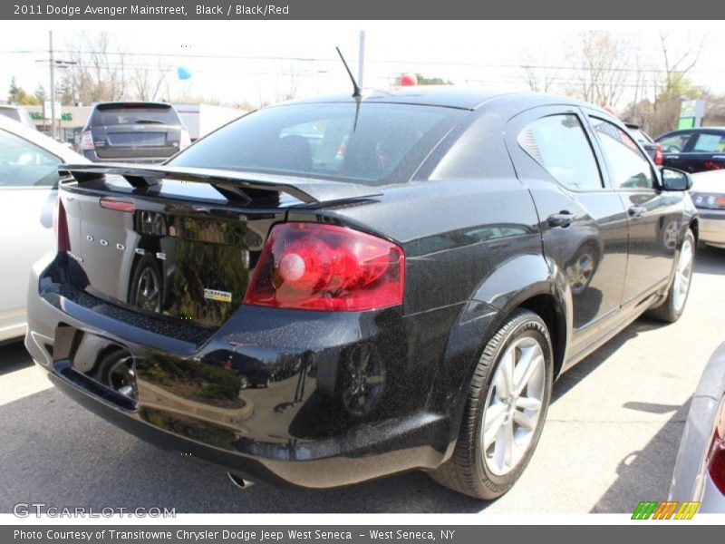 Black / Black/Red 2011 Dodge Avenger Mainstreet