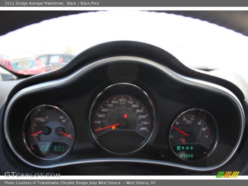 Black / Black/Red 2011 Dodge Avenger Mainstreet