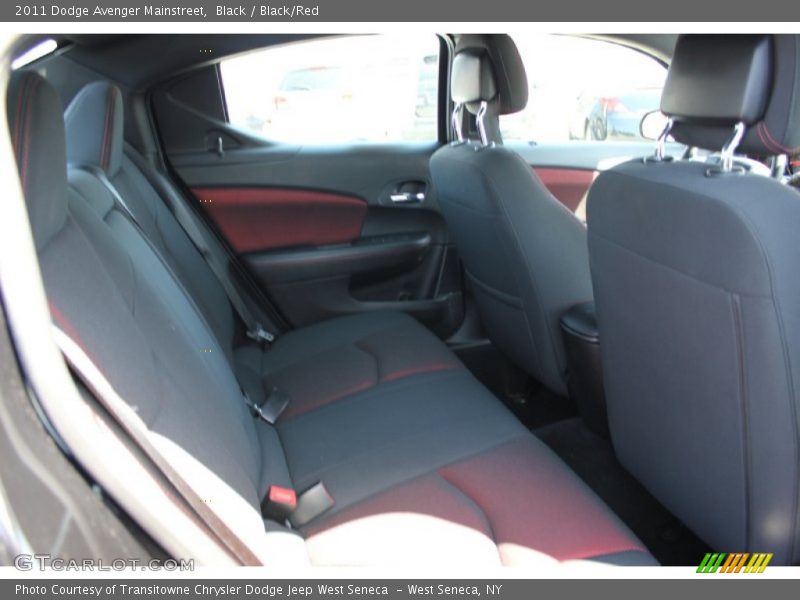 Black / Black/Red 2011 Dodge Avenger Mainstreet