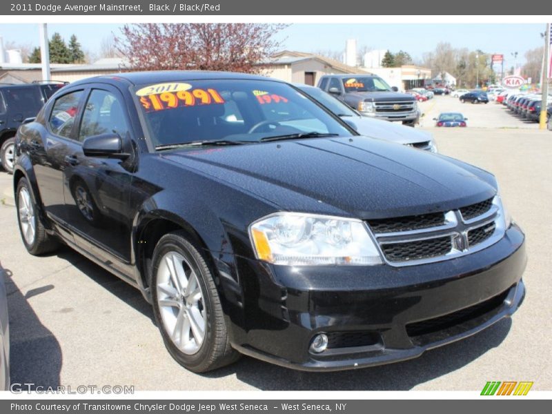 Black / Black/Red 2011 Dodge Avenger Mainstreet