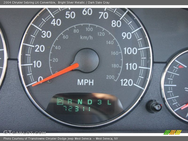 Bright Silver Metallic / Dark Slate Gray 2004 Chrysler Sebring LXi Convertible