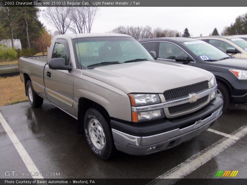 Light Pewter Metallic / Tan 2003 Chevrolet Silverado 1500 LS Regular Cab