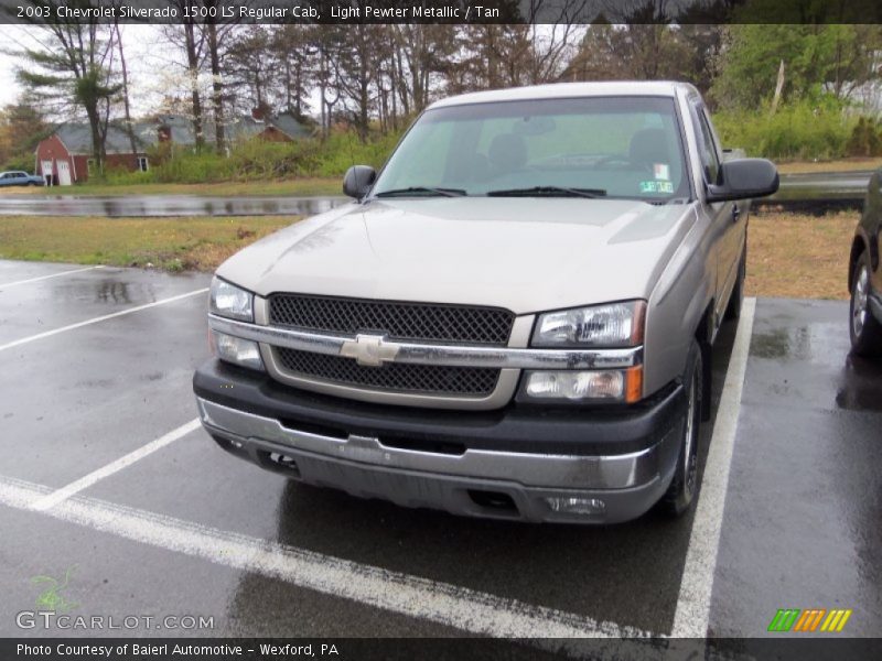 Light Pewter Metallic / Tan 2003 Chevrolet Silverado 1500 LS Regular Cab