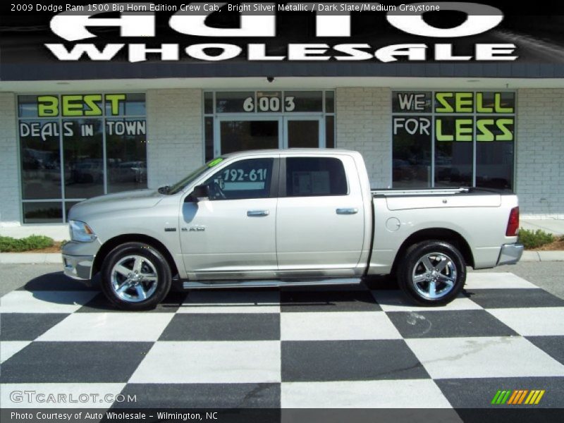 Bright Silver Metallic / Dark Slate/Medium Graystone 2009 Dodge Ram 1500 Big Horn Edition Crew Cab