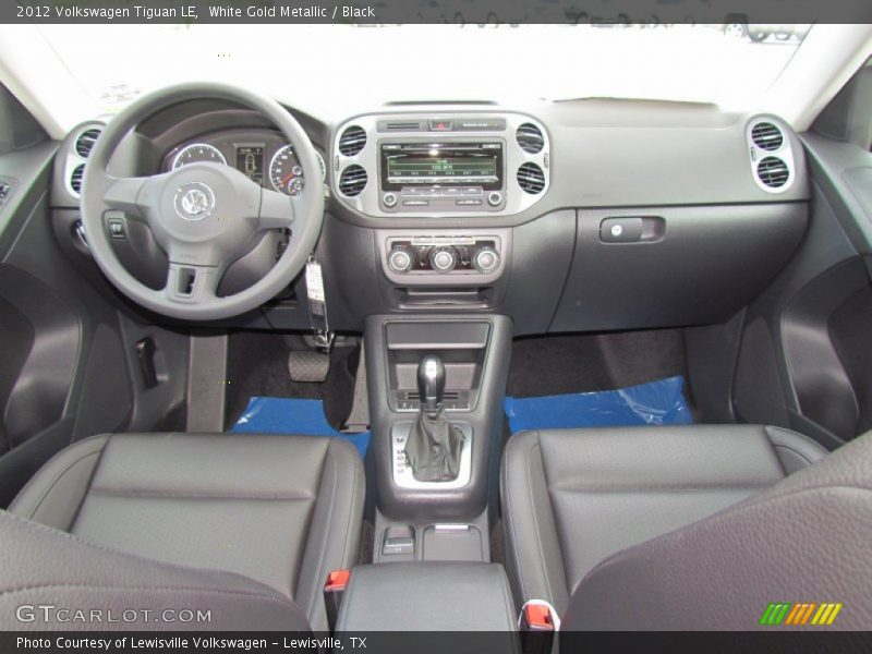 White Gold Metallic / Black 2012 Volkswagen Tiguan LE