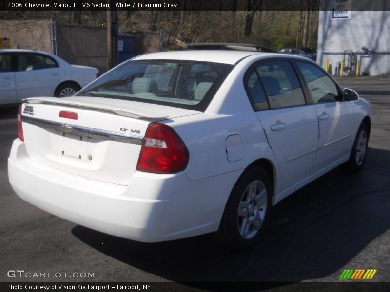White / Titanium Gray 2006 Chevrolet Malibu LT V6 Sedan