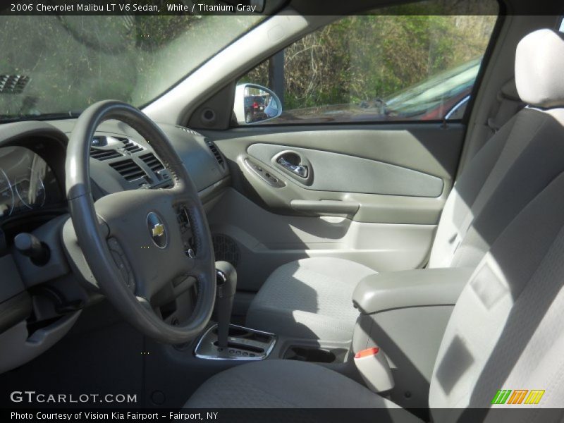 White / Titanium Gray 2006 Chevrolet Malibu LT V6 Sedan