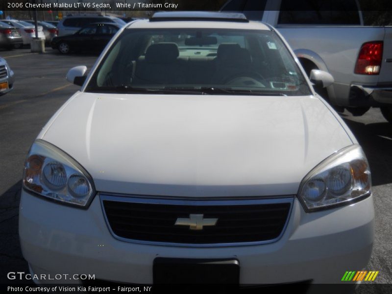 White / Titanium Gray 2006 Chevrolet Malibu LT V6 Sedan