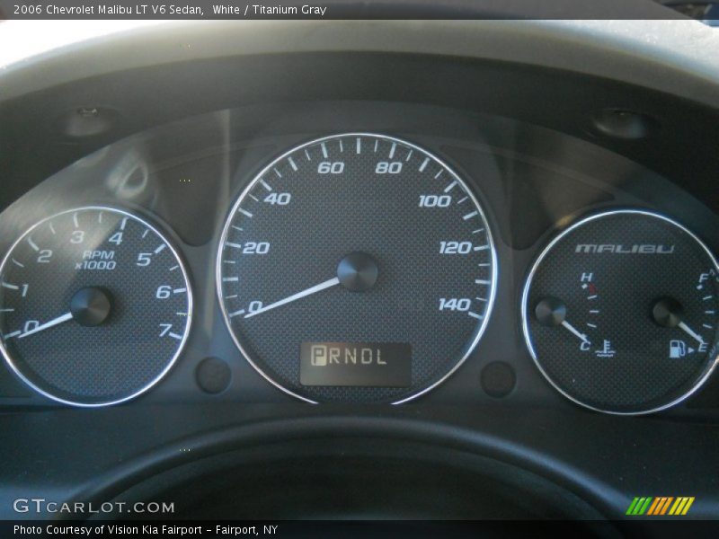 White / Titanium Gray 2006 Chevrolet Malibu LT V6 Sedan