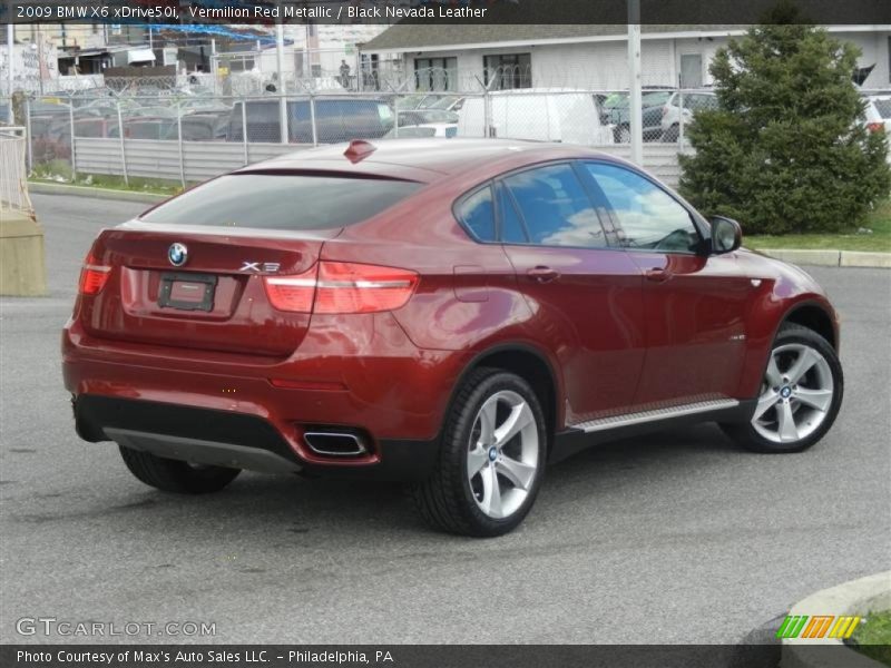 Vermilion Red Metallic / Black Nevada Leather 2009 BMW X6 xDrive50i