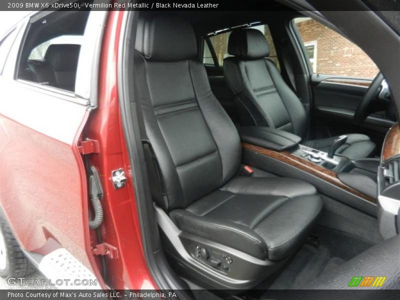 Vermilion Red Metallic / Black Nevada Leather 2009 BMW X6 xDrive50i