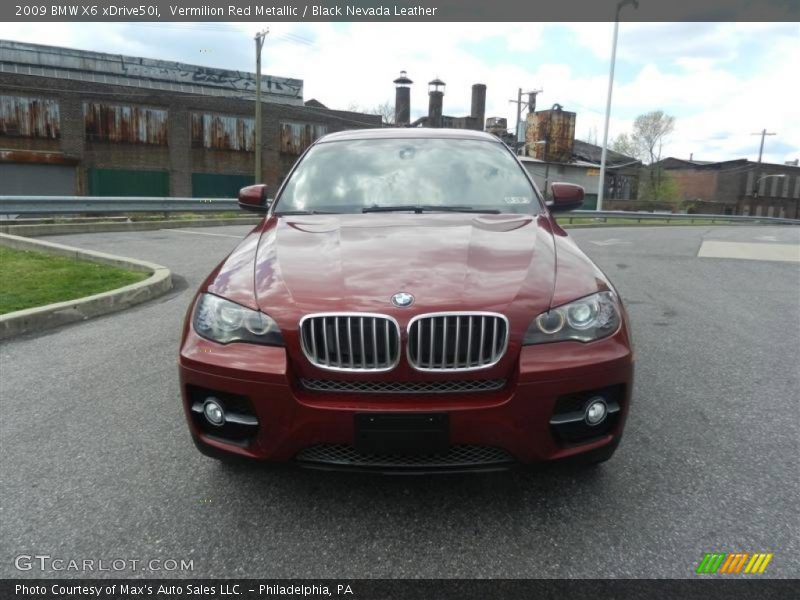 Vermilion Red Metallic / Black Nevada Leather 2009 BMW X6 xDrive50i