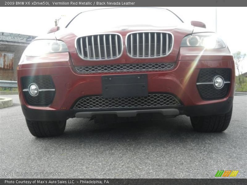 Vermilion Red Metallic / Black Nevada Leather 2009 BMW X6 xDrive50i