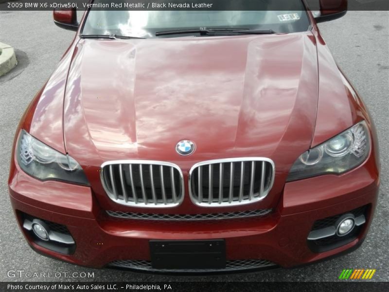 Vermilion Red Metallic / Black Nevada Leather 2009 BMW X6 xDrive50i