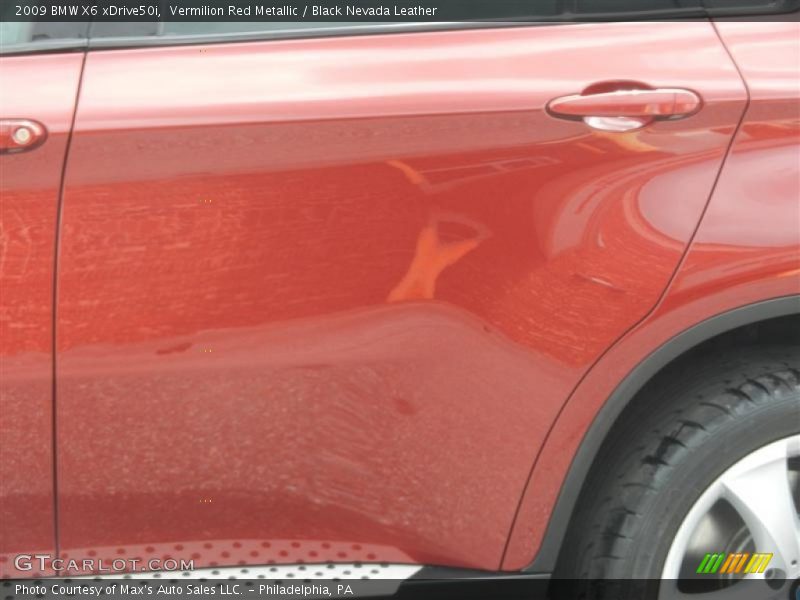 Vermilion Red Metallic / Black Nevada Leather 2009 BMW X6 xDrive50i
