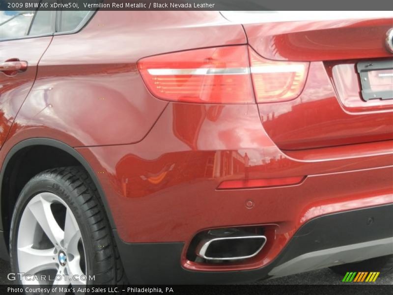 Vermilion Red Metallic / Black Nevada Leather 2009 BMW X6 xDrive50i