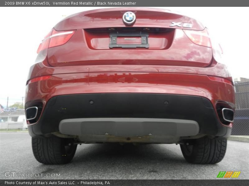Vermilion Red Metallic / Black Nevada Leather 2009 BMW X6 xDrive50i