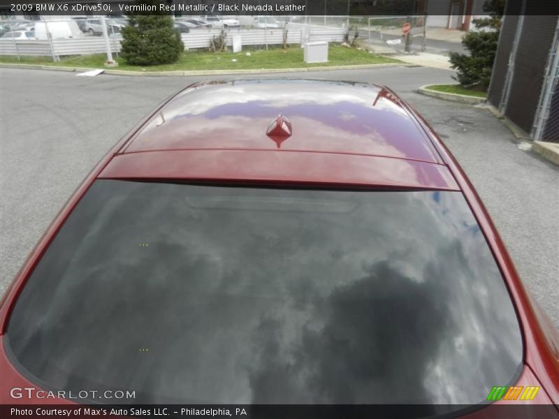 Vermilion Red Metallic / Black Nevada Leather 2009 BMW X6 xDrive50i
