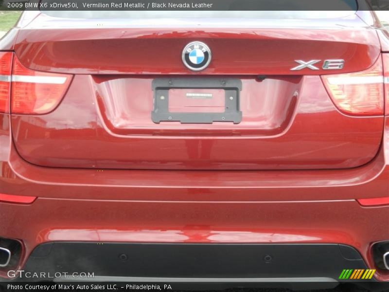 Vermilion Red Metallic / Black Nevada Leather 2009 BMW X6 xDrive50i