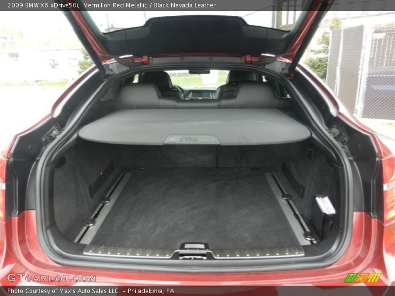 Vermilion Red Metallic / Black Nevada Leather 2009 BMW X6 xDrive50i