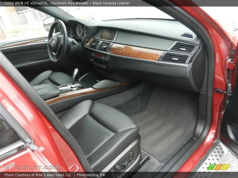 Vermilion Red Metallic / Black Nevada Leather 2009 BMW X6 xDrive50i