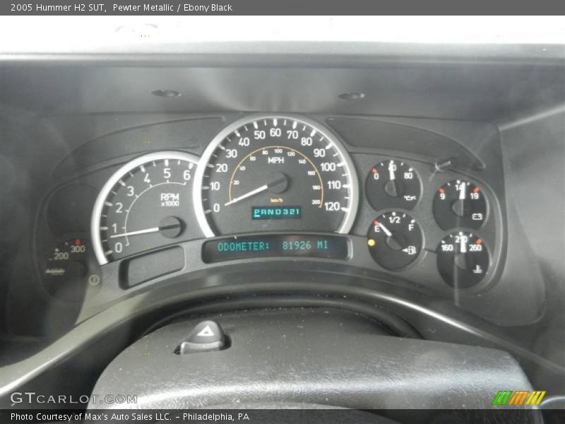 Pewter Metallic / Ebony Black 2005 Hummer H2 SUT