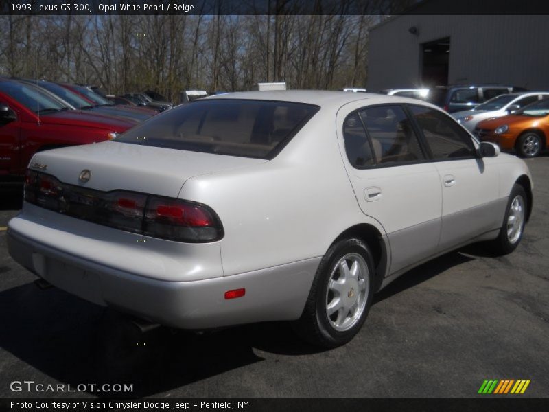 Opal White Pearl / Beige 1993 Lexus GS 300