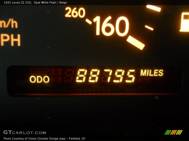 Opal White Pearl / Beige 1993 Lexus GS 300