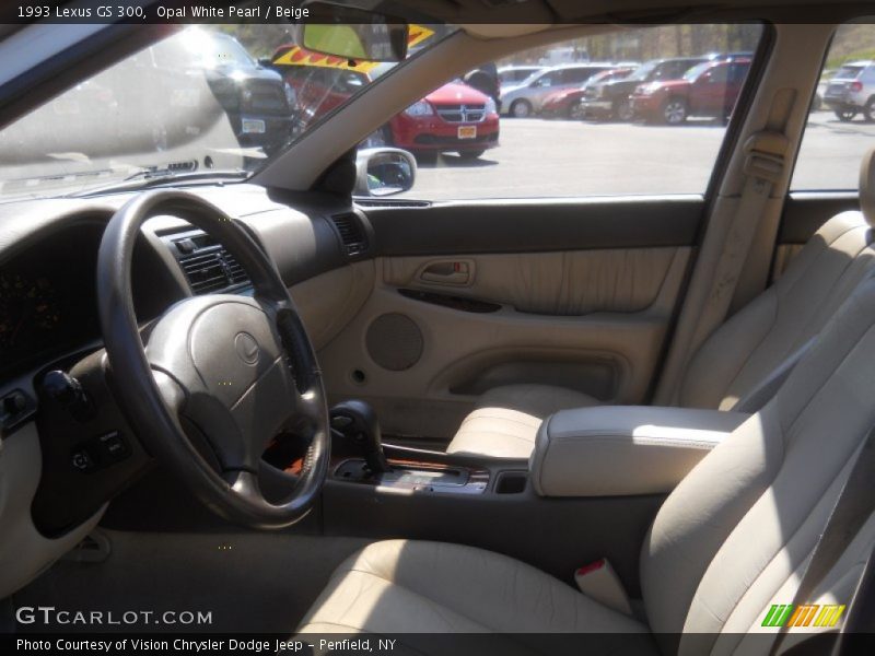 Opal White Pearl / Beige 1993 Lexus GS 300