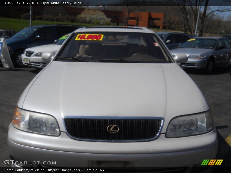 Opal White Pearl / Beige 1993 Lexus GS 300