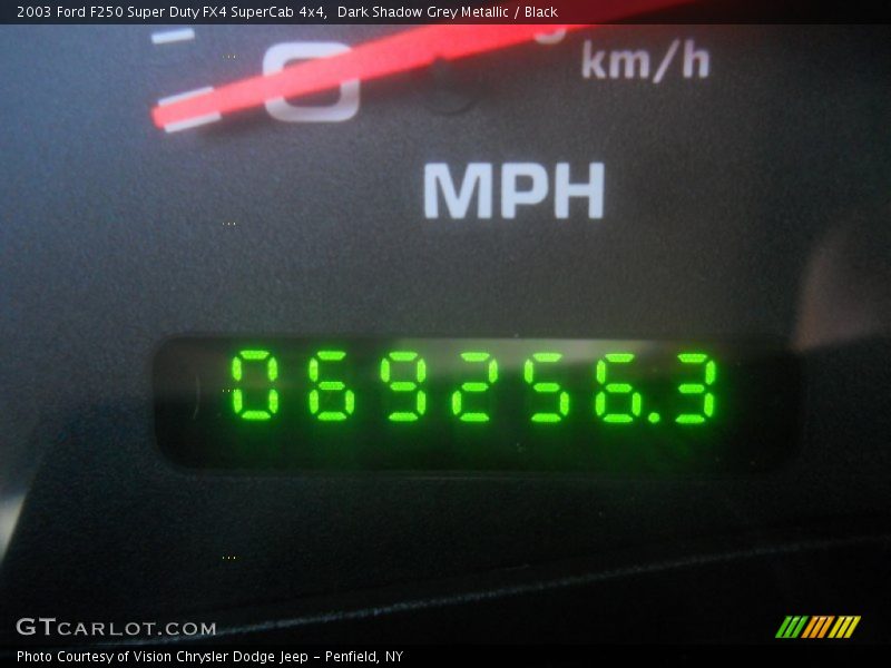 Dark Shadow Grey Metallic / Black 2003 Ford F250 Super Duty FX4 SuperCab 4x4